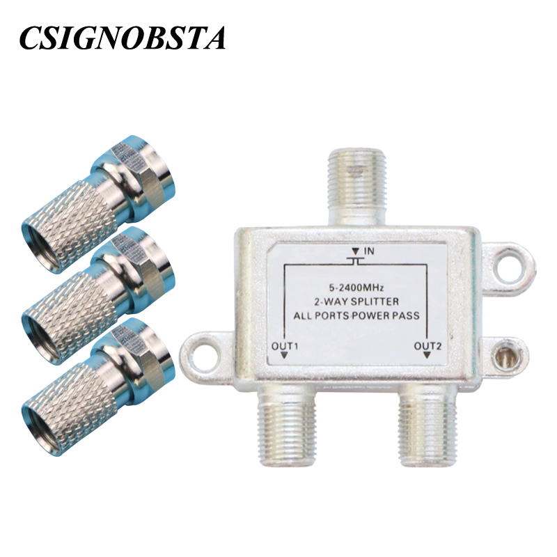 Goedkope Prijs 5-2400 MHz 2 Manieren Repeater Splitter met F-Type Connector voor Coaxkabel Aansluiten voor CDMA GSM DCS W-CDMA