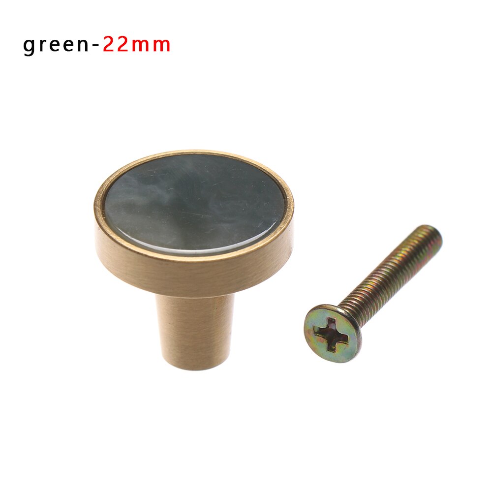 Shell pattern handles Door Knobs Handles For Cabinet Cupboard Zinc Alloy Furniture Drawer Pulls Furniture Accessories: green 22mm