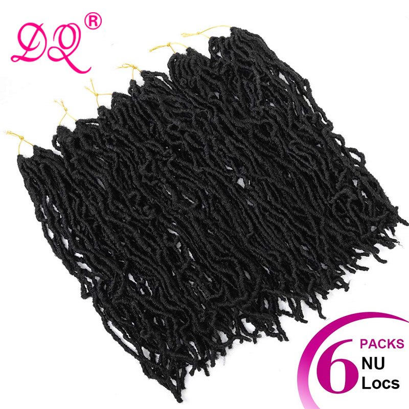 DQ Afro Twist peluca trenza Faux Locs Ondulado Natural Sintético 21 hebras/paquete 6 mechones Crochet extensiones de pelo Dreadlock Twist