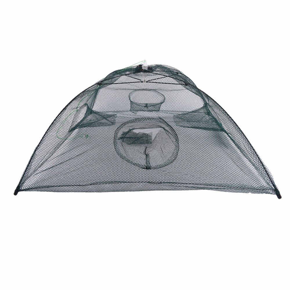 1PCS Fish Shrimp Minnow Crab Baits Cast Mesh Trap Portable 4 Hole Automatic Fishing Shrimp Trap Fishing Net