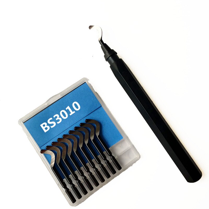 10PCSRapid Stahl Dreh Klinge BS1010 BS1018 BK3010 BS1012 Klinge Kunststoff Kupfer Aluminium Ecke Riss Entgraten Trimmen prozess: Burgunderrot