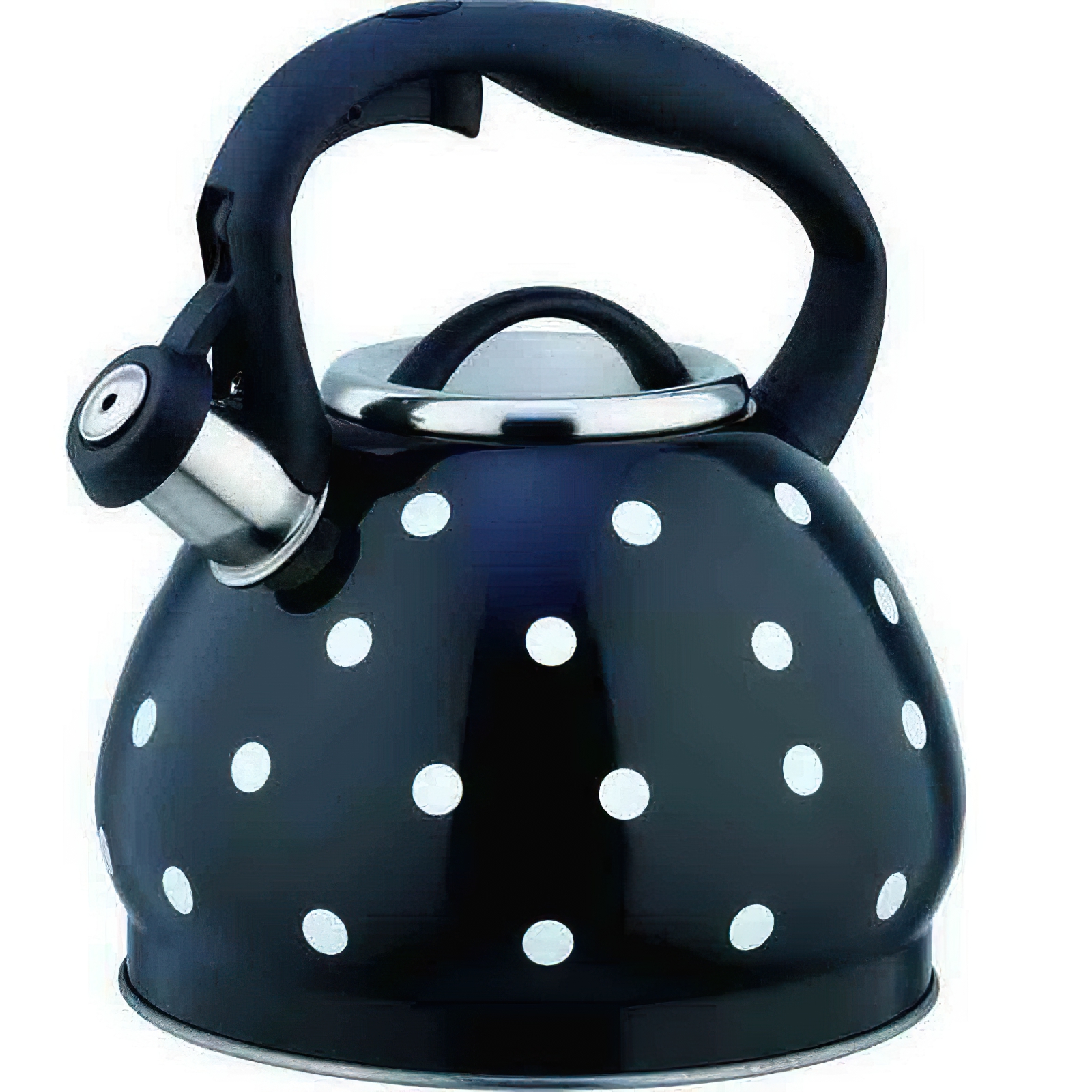 304 Roestvrijstalen Ketel Fluitje 3L Golf Punt Zwart Rood Sferische Water Pot Inductie Kookplaat Huishoudelijke Keuken Benodigdheden: 1PC black