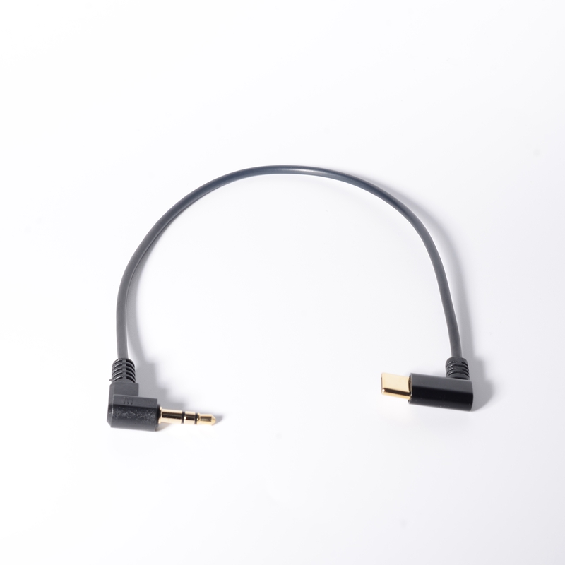 3.5 Mm & 2.5Mm Audio Naar Usb C Kabel, 90 Graden Hoek Usb Type-C Tot 2.5 3.5 Mm Elleboog Mannelijke Aux Hoofdtelefoon Jack Kabel 30Cm 1FT