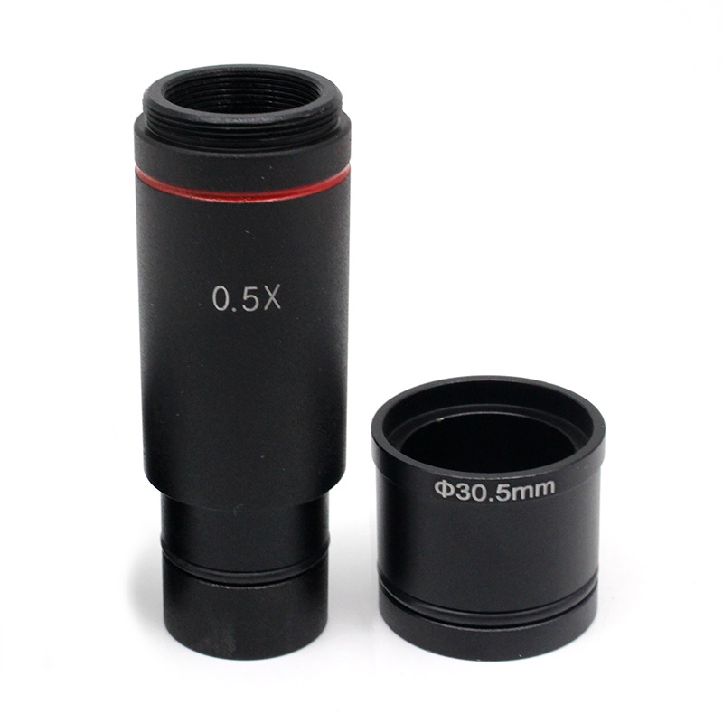 0.5X Reductie C-mount Lens Adapter voor CCD Cmos Camera Digitale Oculair Verbinden met Stereo Microscoop Optische Relais Lens: 23.2 mm and 30.5 mm