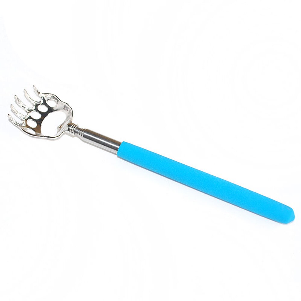 Bâton de Massage télescopique Anti-démangeaison pour le dos, en acier inoxydable, jaune et bleu, réglable, pour la relaxation: 3
