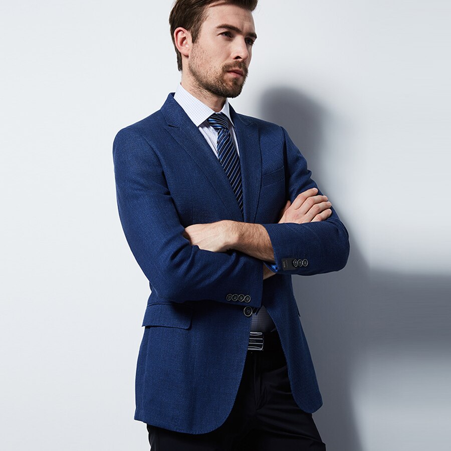 Miesten slim fit puku takki juhlapuku takki bleiseri masculino yhden napin takki hääpuvut miehille