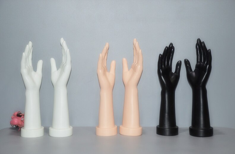Liglamorous 1 Paar Vrouwelijke Mannequin Hand Arm Display Vrouwen Base Horloges Ringen Handschoenen Armband Sieraden Huid 12 inch Hand model