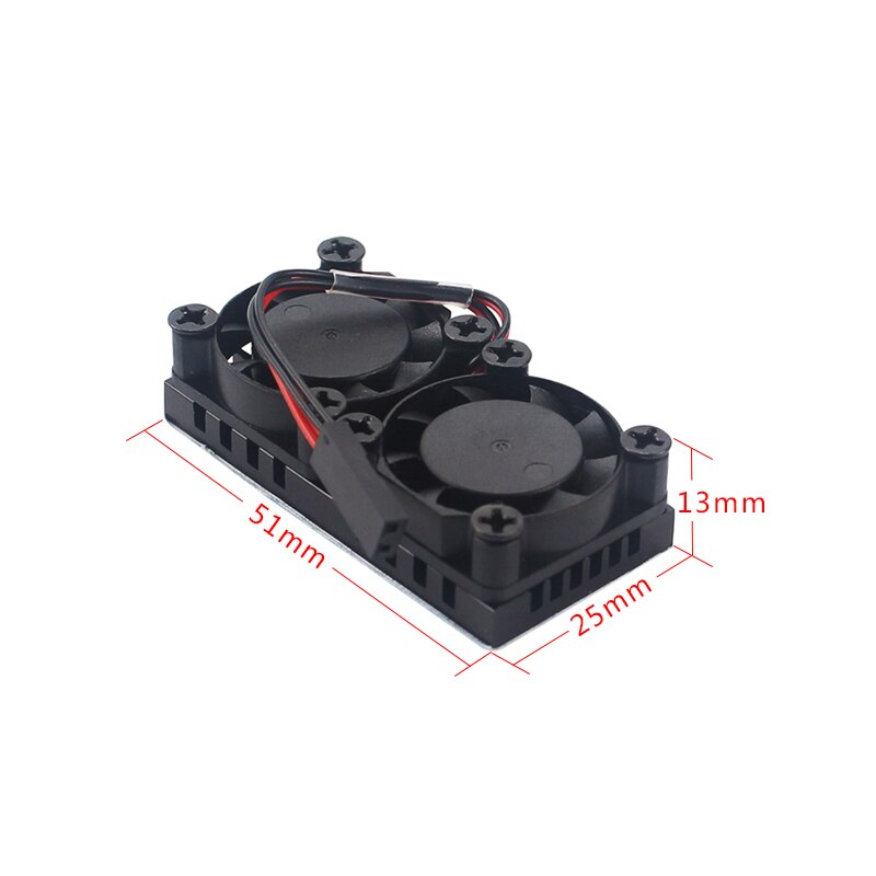 Raspberry Pi 3 doble ventilador con disipador de calor doble sistema de refrigeración radiador enfriador para Raspberry Pi 3 Modelo B 3B Plus 3B +
