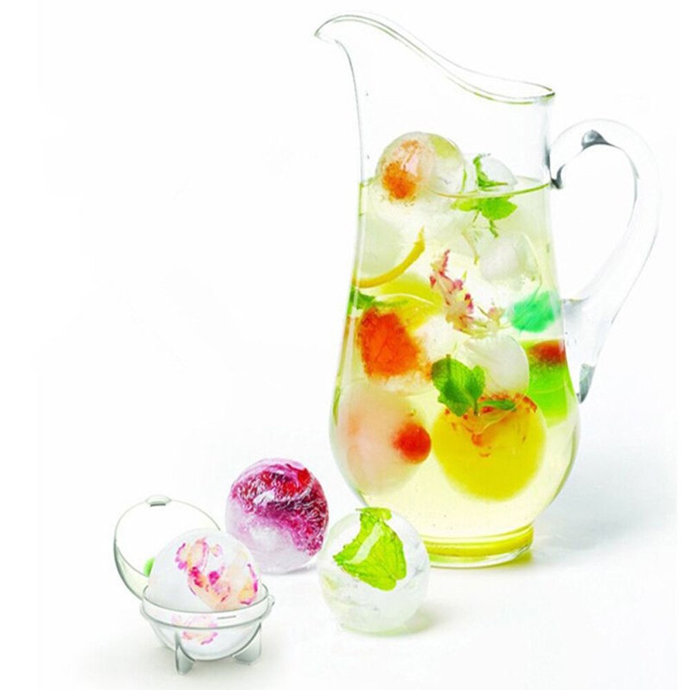 Round Ice Cube Ball Maker Sphere Molds For Whisky Party Cocktails Set of 4 Spherical ice cream mold Ice cube manufacturing