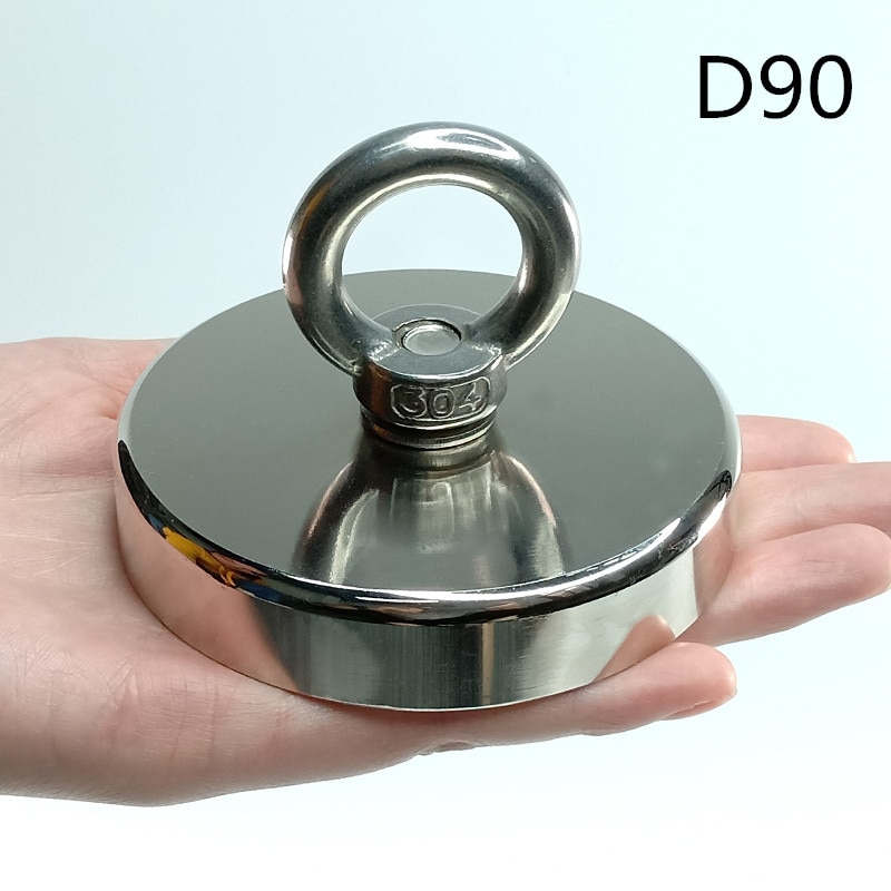 D90MM De Sterkste Permanente Sterke Magnetisme, Sterke Magneet Pot Vissen Magneet Vishaak Magneet Imanes