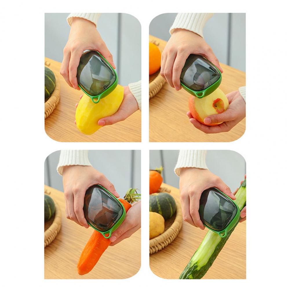 Ergonomic Vegetable Peeler with Storage Holder Plastic Vegetable Chopper Labor-saving Vegetables Grater Slicer Kitchen Tools