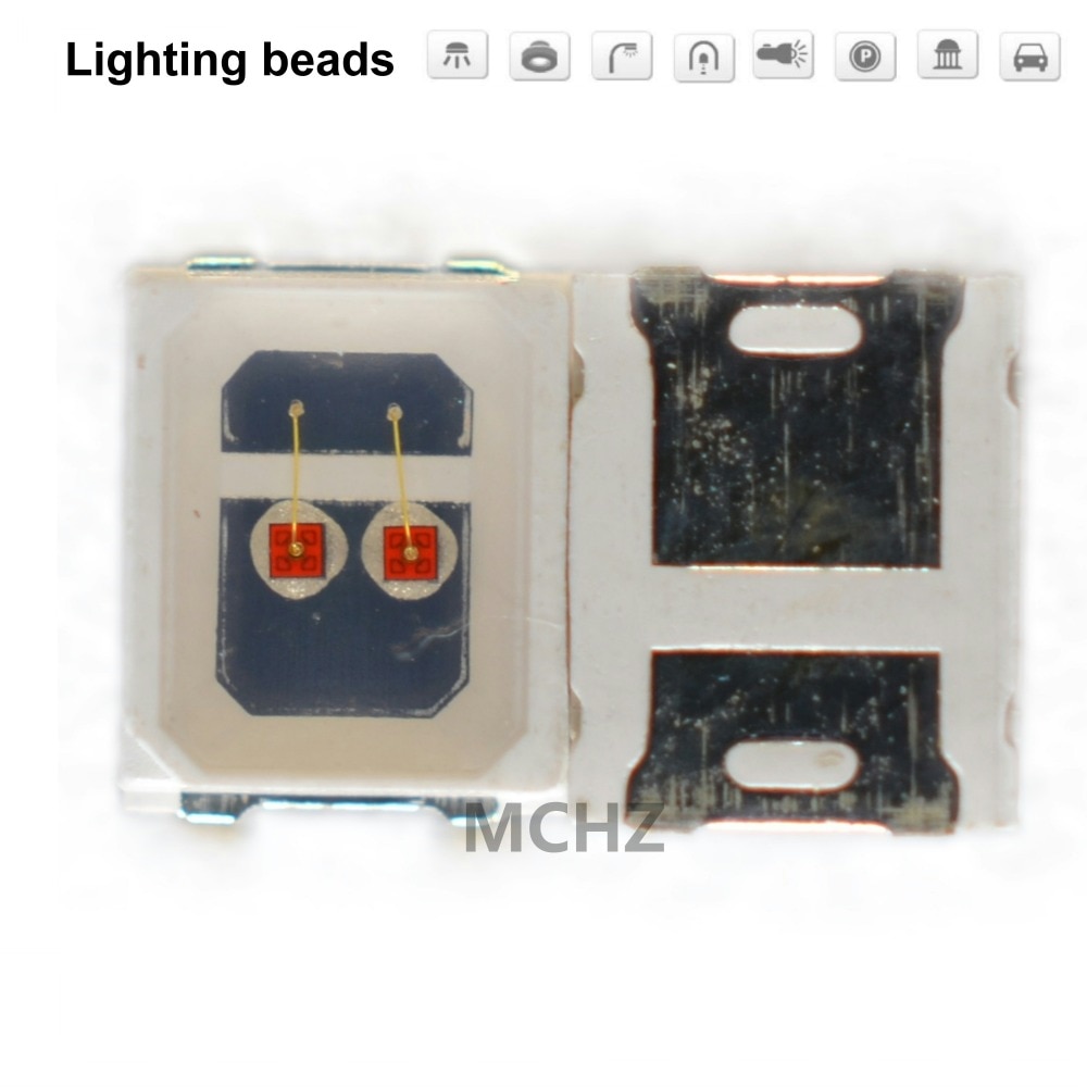 400 stks/partij SMD LED 2835 lamp kralen markeren 0.8w 300 ma 2 V-2.6 V geel Amber 588nm 590nm light-emitting diode