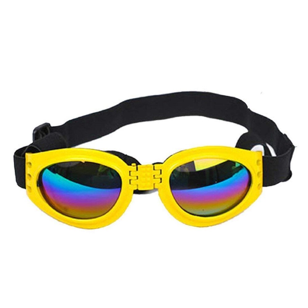 Gafas de sol plegables para perro, protección para los ojos para mascotas, gafas de sol a prueba de viento, protector solar, gafas polarizadas GHS99: Amarillo