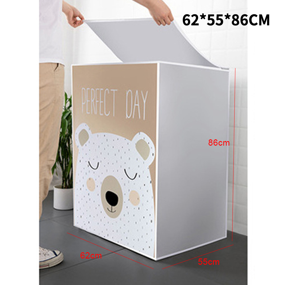 Top Loading/Front Loading Washing Machine Cover for Drum Waterproof Case Dust Cover for Pulsator Bathroom: A Bear