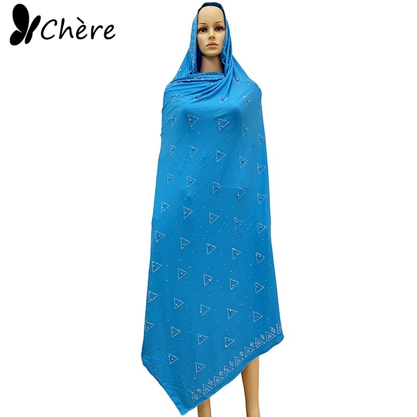 Foulard africain en dentelle de coton doux, écharpe africaine de , écharpe à pierres, écharpe à perles pour châles, pour femmes musulmanes BM991