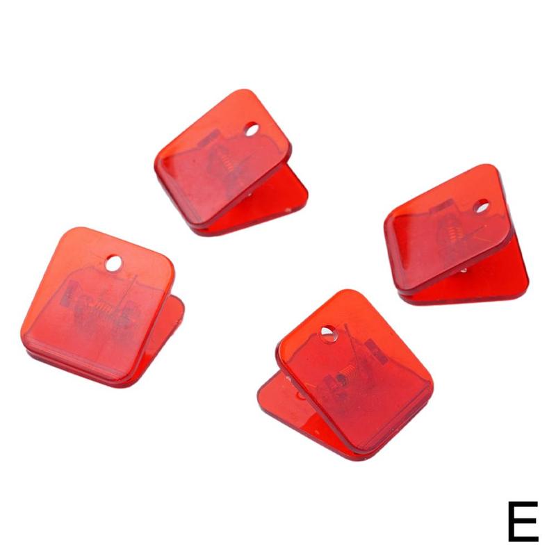Colorful Acrylic Clamp Paper Clips Ticket Holder Paper Documents Organizer Hinge Clip Binder Clip For Office And School Sup G1n9: 4PCS Clear Red 