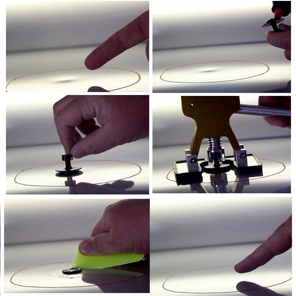 FURUIX PDR gereedschap auto deuk remover plastic schraper te verwijderen lijm van auto body met Rag alcohol fles voor verwijderen de silicon