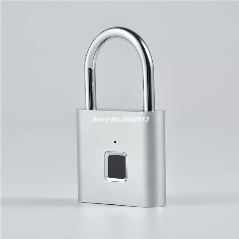 Schwarz silber Keyless USB Aufladbare Türschloss Fingerabdruck Clever Vorhängeschloss Schnell Entsperren Zink legierung Metall Selbst Entwicklung Chip