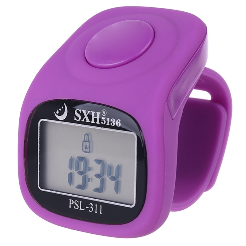 Contatore digitale a portato per conteggio delle Contatore elettronico digitale Tasbeeh Clicker portatile: Viola