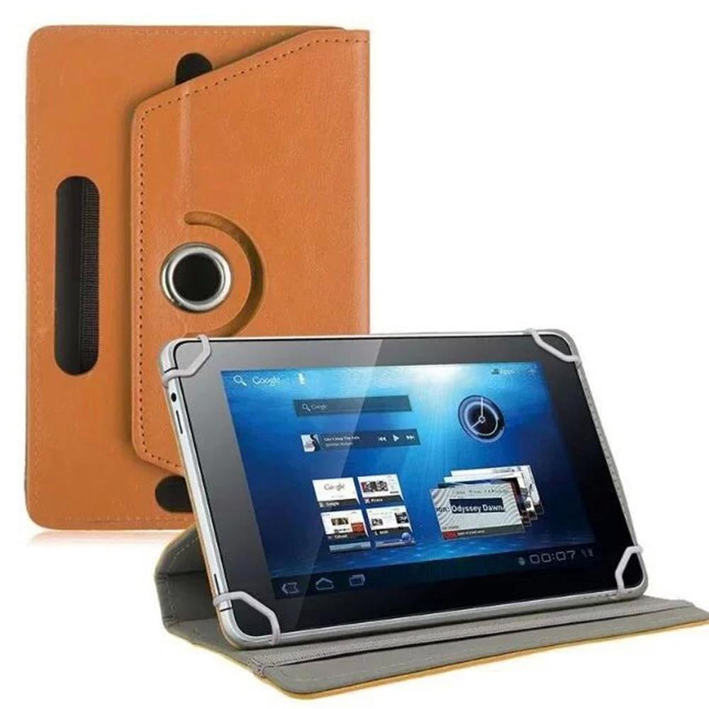 7 inch 8 inch 9 inch 10 inch flat case crystal pattern universal protective case tablet universal leather case: 9 inches Brown