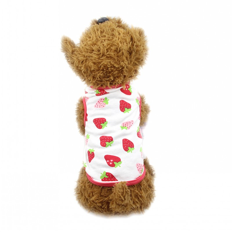 Cute Dog Vest Summer Chihuahua Dog Clothes Bichon Dog Costume Thin Ventilate Sweatshirt Pet Clothing Cotton Print Cat T-Shirt