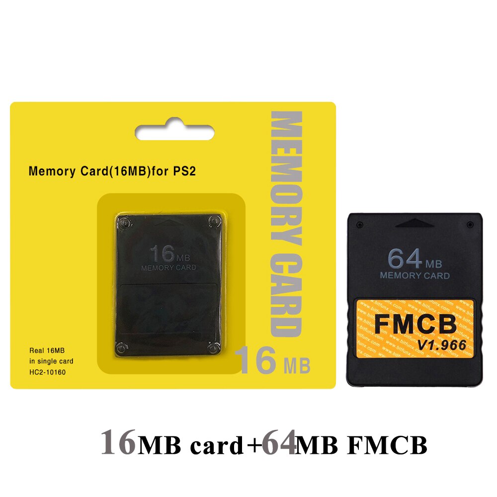 RetroScaler Memoria Crad Pacchetto 16MB per ps2 + V1.966 FMCB Trasporto McBoot Scheda di 8MB/16MB/32MB/64MB per PS2: 16MB e 64MB