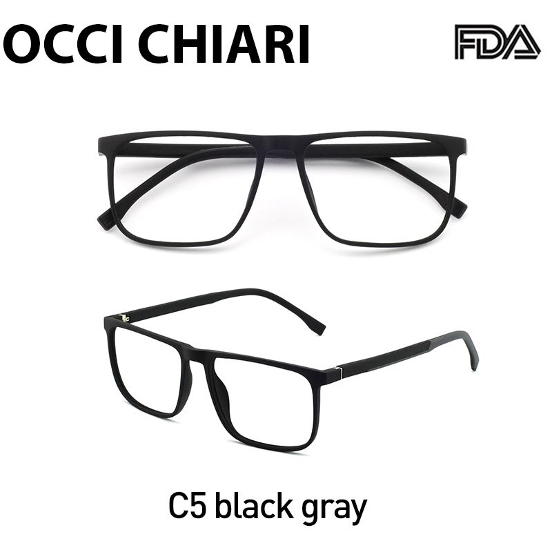 Occi chiari  tr90 menn blålys reseptbelagte briller årgang nærsynthet briller optisk brilleinnfatning oculos liten størrelse  oc7100: C5 svarte