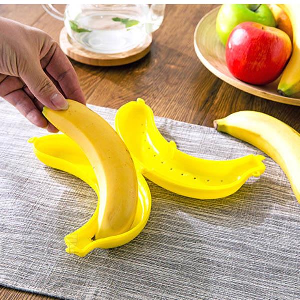 1Pc Banana Food Container Storage Case Kids Holder Preservation Box Boxes