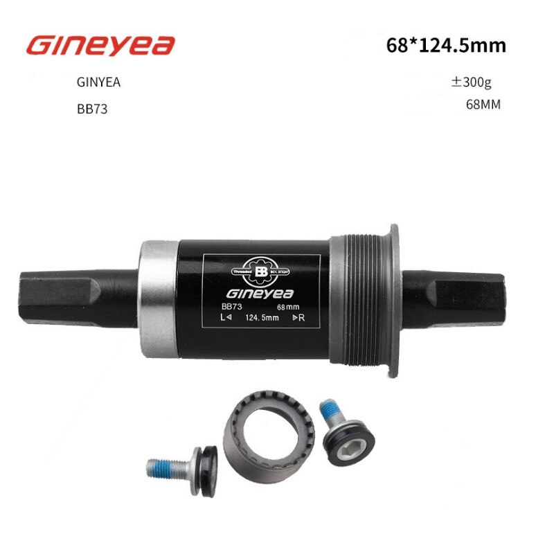 GINEYEA – support de pédalier carré BB73 pour vtt 68mm, roulement BB: BB73-124.5mm