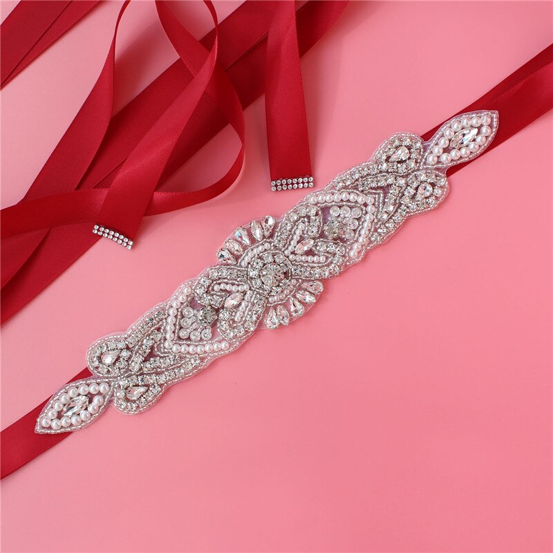 Yjwsxf Bruids Riem Trouwjurk Riem Dames Riem Parel Avondjurk Riem Rhinestone Riem Accessoriessories