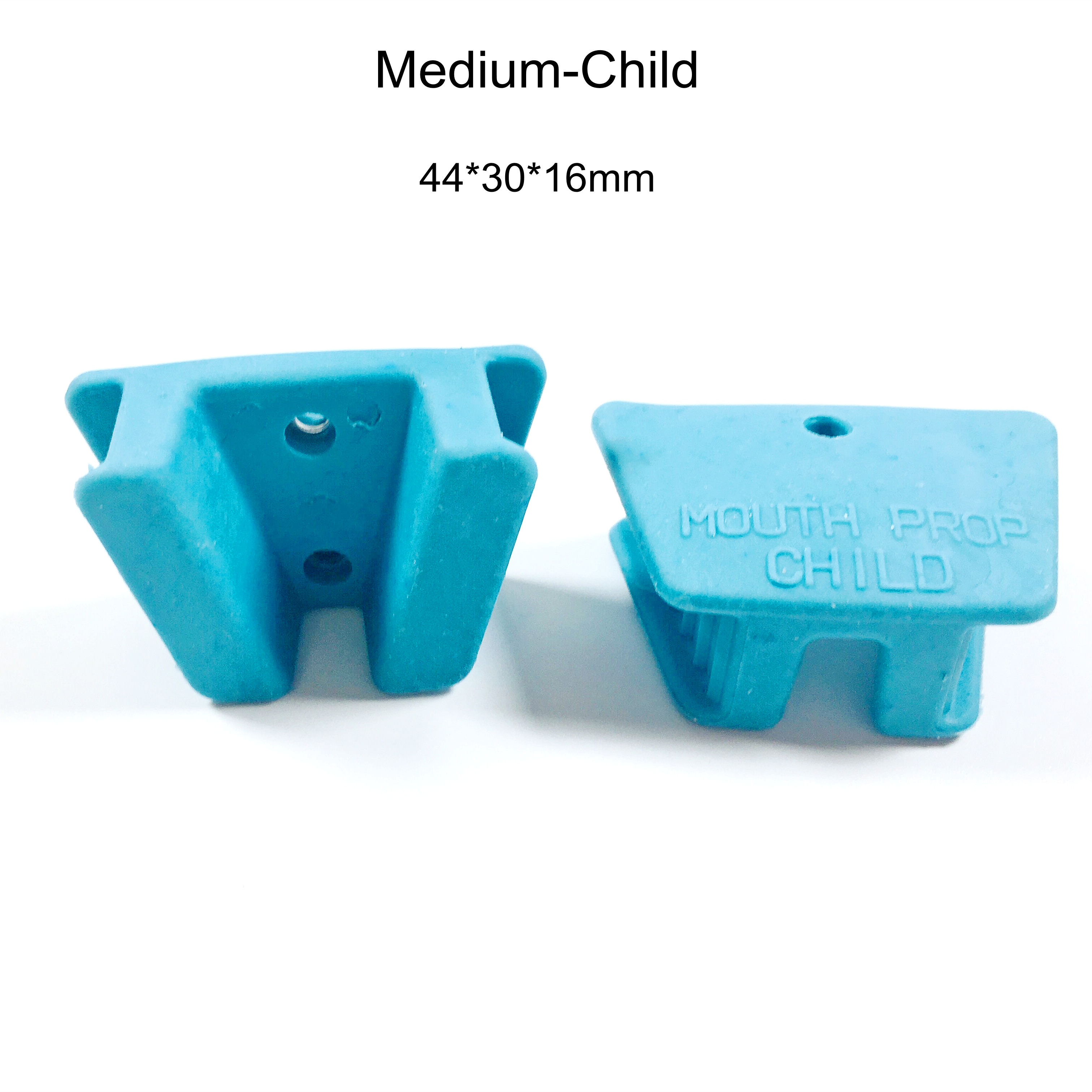 2pcs/Box Dental Silicone Mouth Prop Bite Block Tongue Piercing SS Inner LMS Durable 135℃: M Blue X2