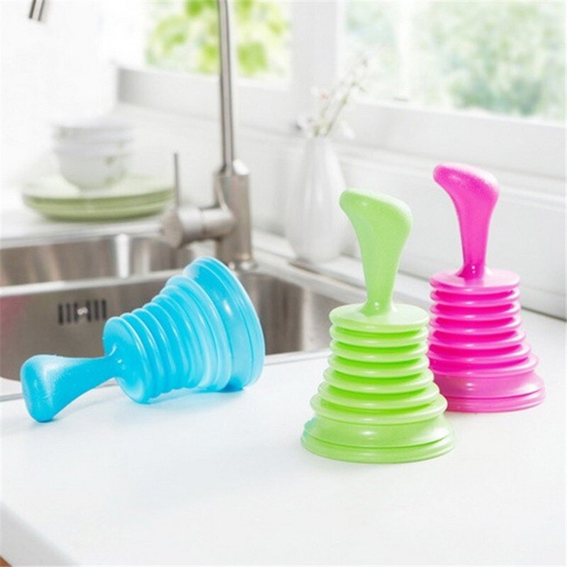 Toilet Drain Plungers Kitchen Rubber Sink Plunger Pipe-Cleaner Pipeline Dredger Household Sewer Suction Plug Bathroom Tools