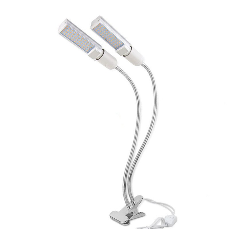 Full Spectrum LED Grow Light Phytolamp For Plants Control Plants Seedlings Flower Indoor Grow Greenhouse Clip Lamp Phyto Lamp: Double tube 45W EU