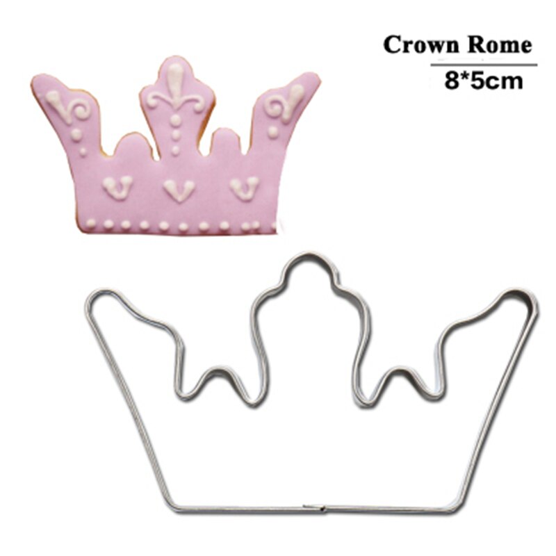 Hof Crown Stijl Mousse Cookie Pers Cutter Mould Biscuit Stempel Cakevorm Rvs Pasta Gereedschap Keuken Accessoires