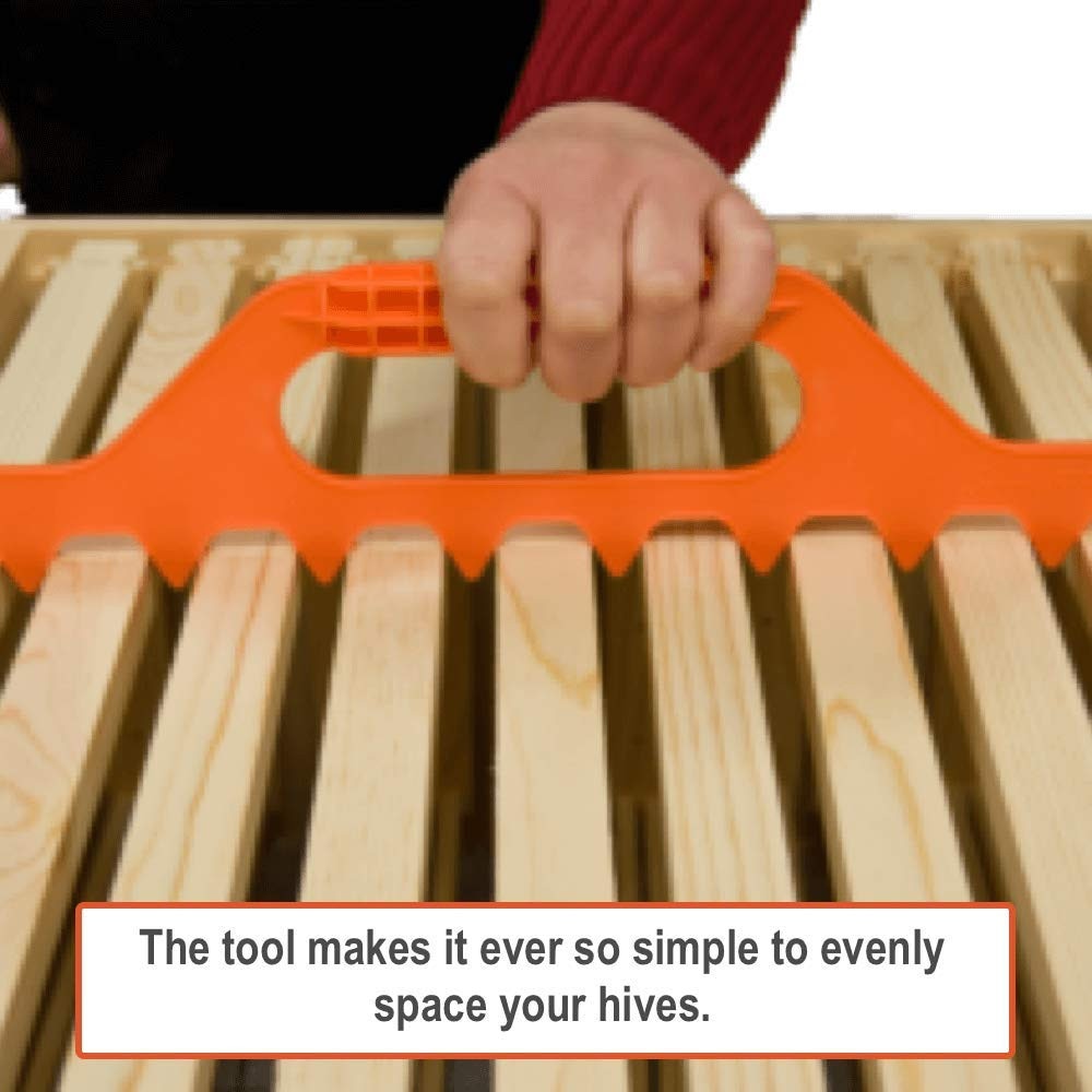 Plastic Frame Spacer Bee Hive Frame Spacing Tool 1Pc Orange garden supplies beekeeping supplies item beekeeping #10: Default Title