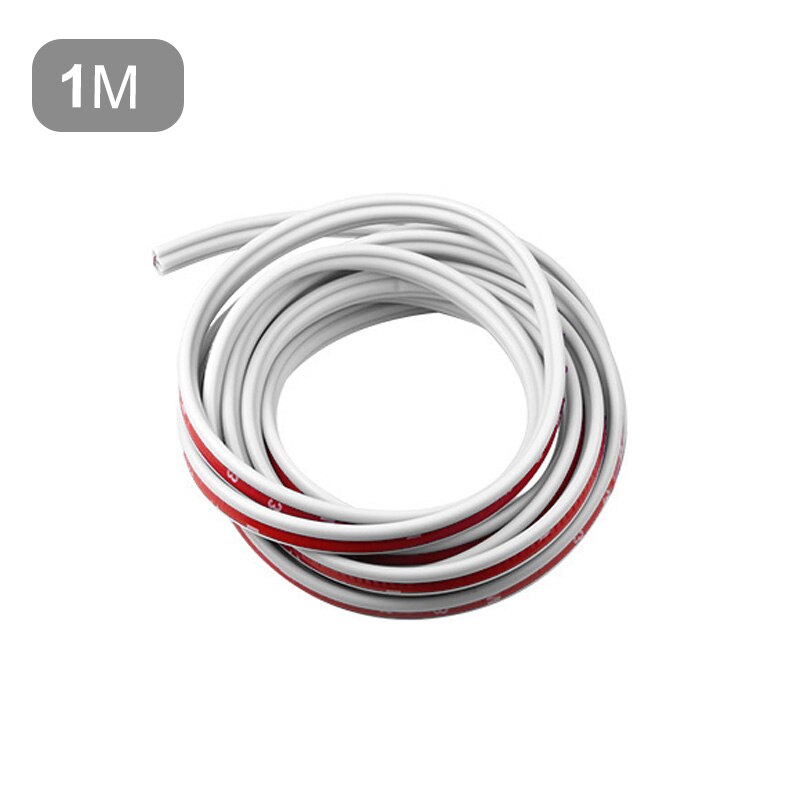Autodeur rubberen afdichtingsstrips, auto dubbele laag afdichtingsstickers voor deur, kofferbak, auto-isolatie, tochtstrip, motorkap rubberen afdichtingsstrip: Bc-wit -1m