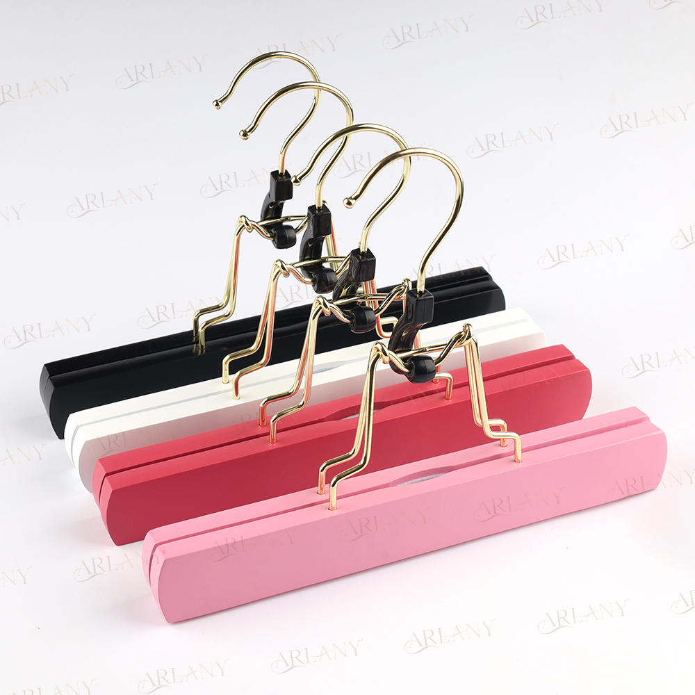 ARLANY Houten haarextensieshanger Dubbelzijdige opslaghouder voor haarstukken Broekhanger voor kleding Broekdrager Pruikhouder