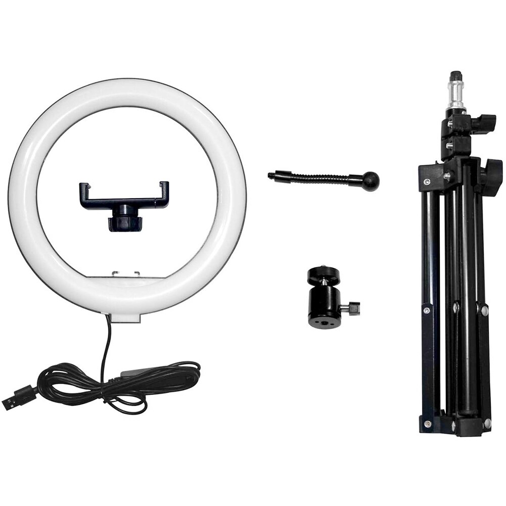 Lamp Photography Dimmable LED Phone Studio USB Ring Fill Lamp Photography Light with Tripod for Makeup