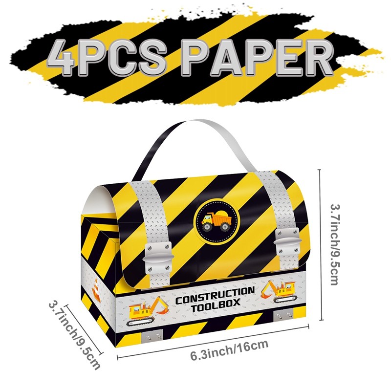 Construction Balloon Backdrop Disposable Tableware Birthday Decor Boy Excavator Truck Tractor Construction Birthday Party Decor: Dark Khaki