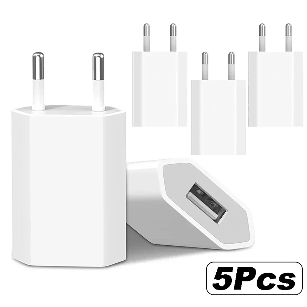 2-5 stuks 5v 1a eu ac thuis- en reis-usb-wandlader voor iphone 6 7 8 plus x  xr 11 12 13 14