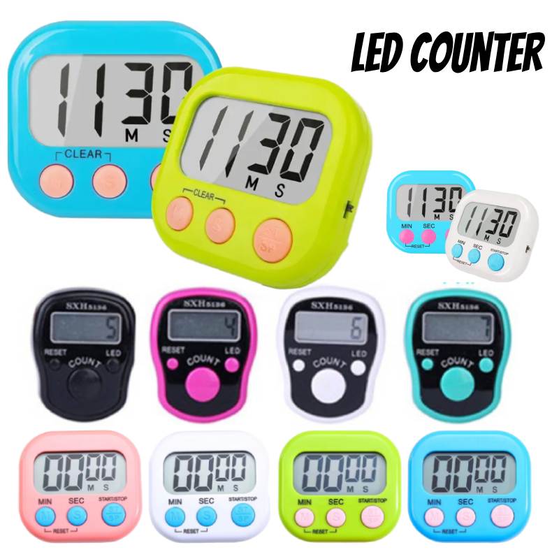 LED-Zähler, manuell, elektronischer Countdown, Sport, magnetisch, digitaler Timer, Küche, Kochen, Dusche, Studie, Stoppuhr, Display, Wecker