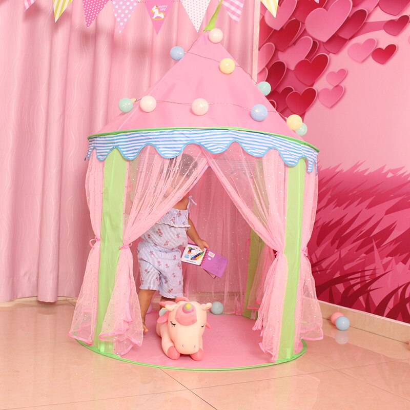 Portatile Tenda Del Gioco Del bambino Giocattoli per Bambini Tenda bambini interno all'aperto principessa castello wigwam Di Natale Regalo Di Compleanno per I Bambini