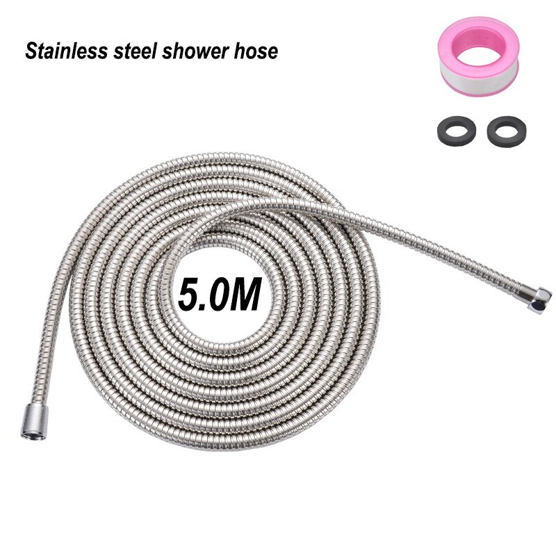 1Pc 304 Rvs 5M Doucheslang Algemene Zacht Waterleiding Chrome Plating Explosieveilige Douche Pijp badkamer Accessoires