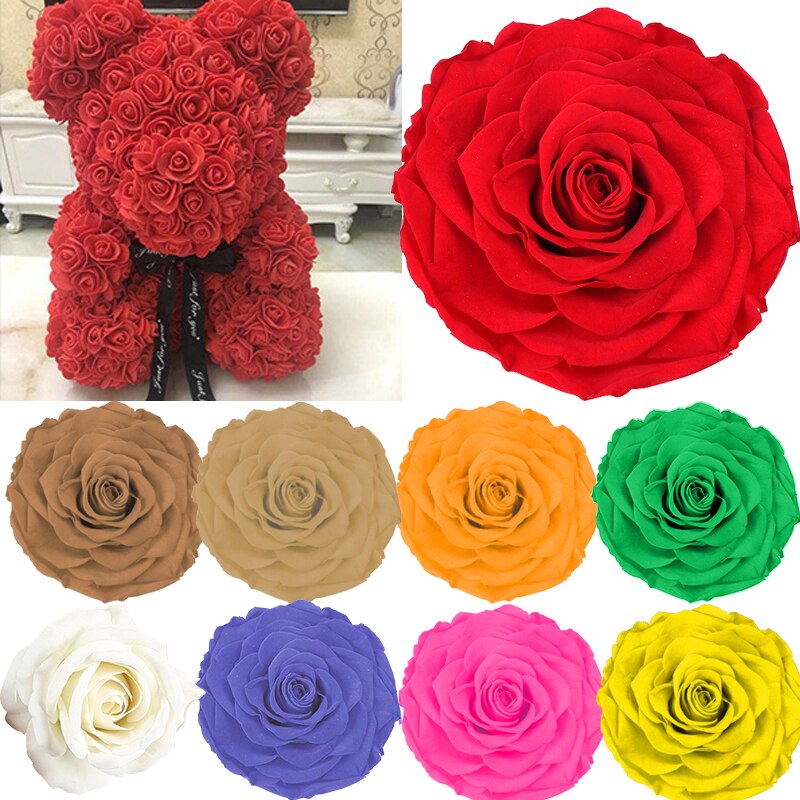8 Stks/doos Bewaard Rose Bloemen Onsterfelijke Rose 5Cm Diameter Moeders Dag Diy Bruiloft Eeuwige Leven Bloem Materiaal