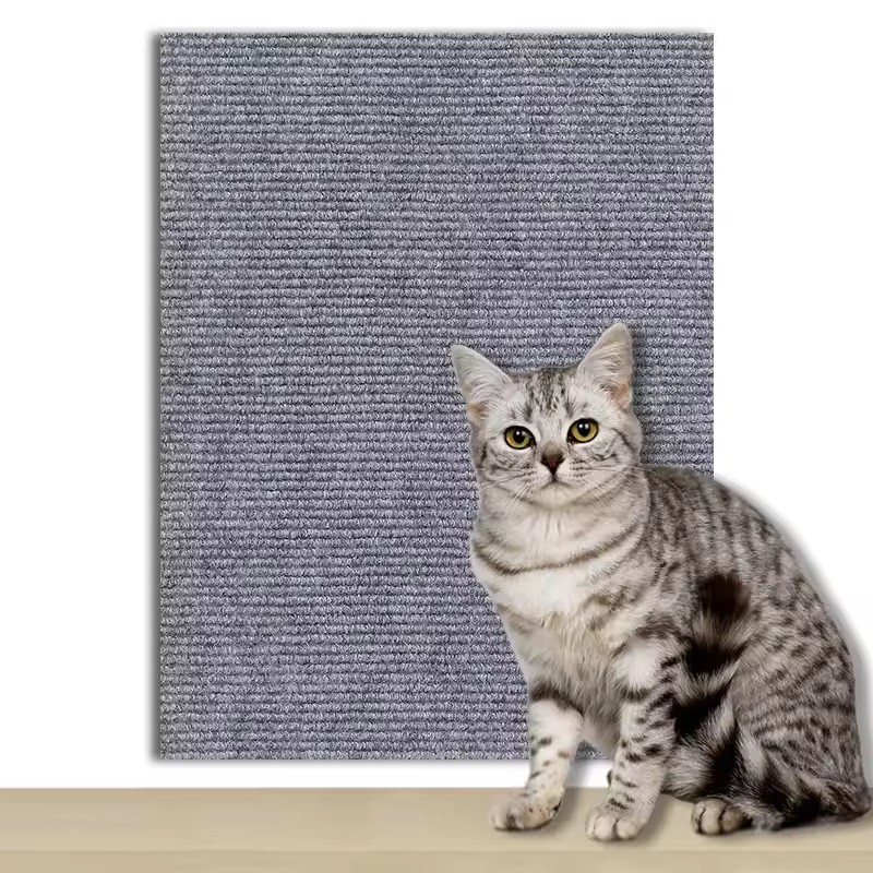 7 färger klösträd för katt soffa skydd katter klösplatta skydd trimmbar självhäftande matta gör-det-själv klösmatta för katt: L / Grön
