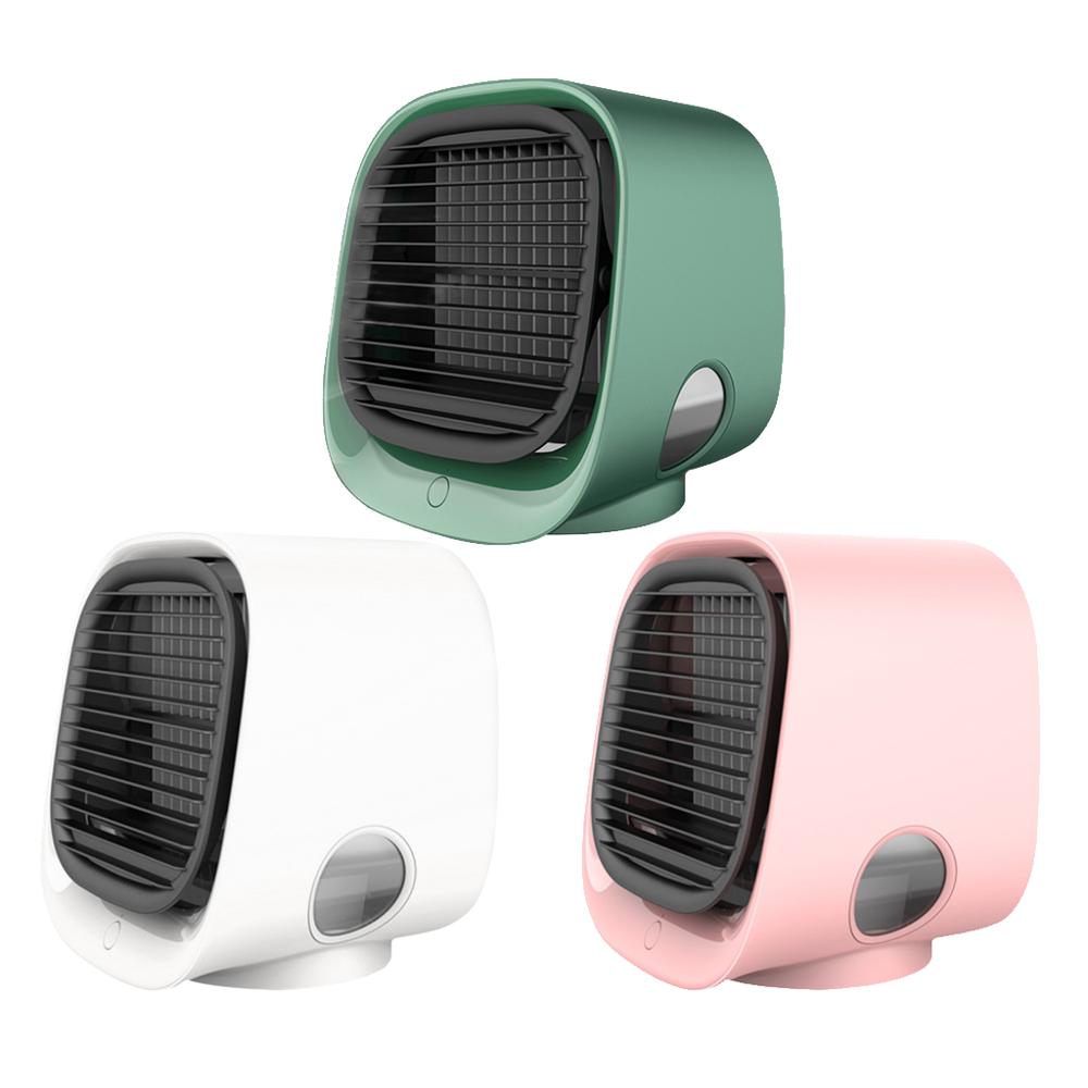 Mini ventilador de aire acondicionado portátil, purificador de escritorio, humidificador, ventilador enfriador de aire de escritorio USB con depósito de agua para habitación, hogar y oficina