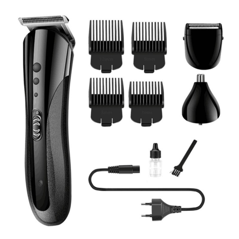 T9 Upgrade LED Electric Hair Clipper Set Baldheaded Cordless Men Shaver Beard Barber Trimmer Razor Rechargeable Cutting Machine: 04