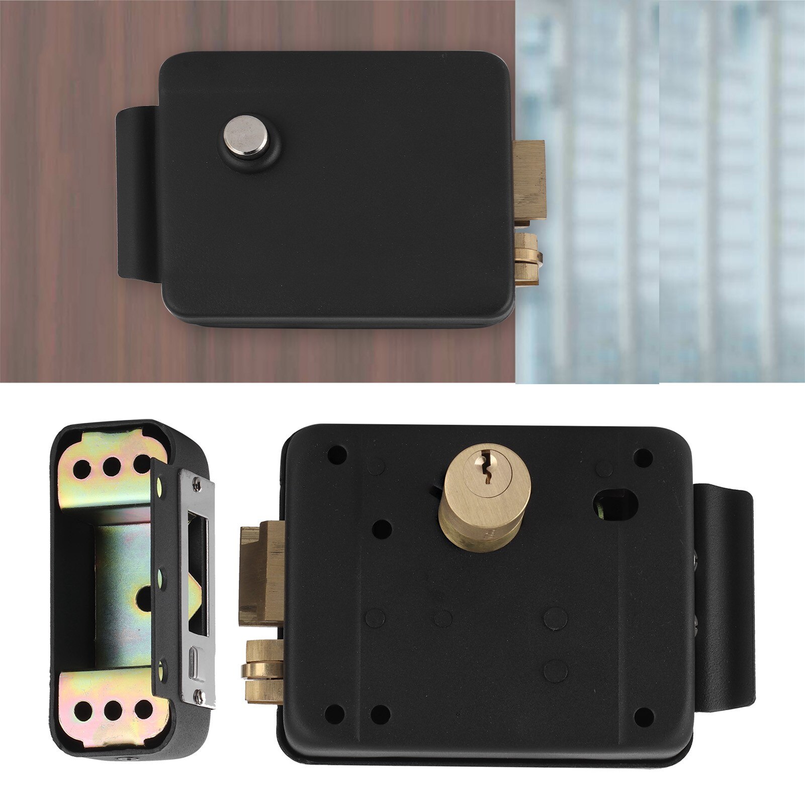 Cerradura de puerta electrónica con Control eléctrico integrado, sistema de acceso para Hotel, escuela, almacenes, desbloqueo, DC12V