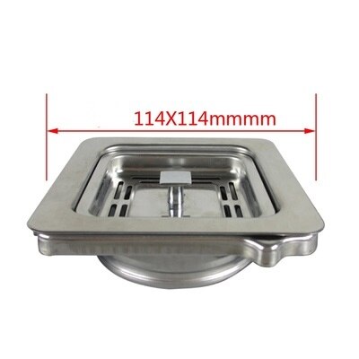 114mm Garbage Disposer Square Drain Converter Accessories Stainless Steel Caliber Adapter