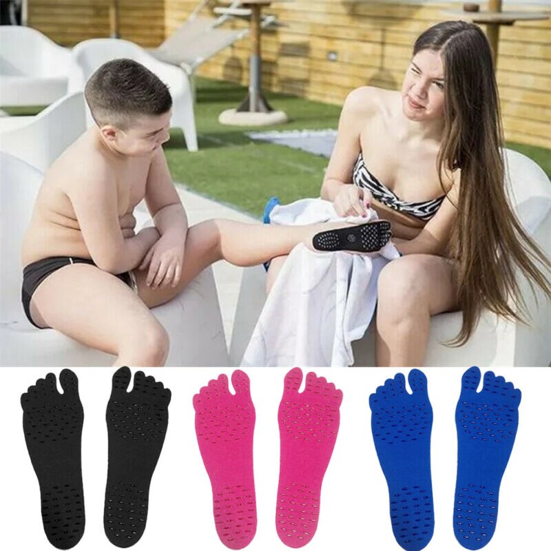 Plantilla invisible antideslizante para la playa, etiqueta para exterior, zapatos, Pearse en las suelas, almohadillas adhesivas de Yoga para los pies, Nakefit Unisex